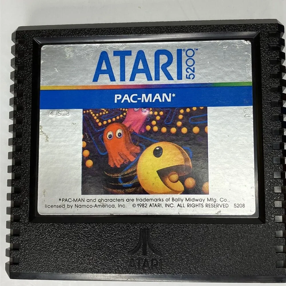 ATARI 5200 Pac-Man Vintage Video Game Cartridge Controller Inserts & Manual